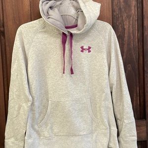 Women's Under Armour hoodie pullover - Size small gray and purple